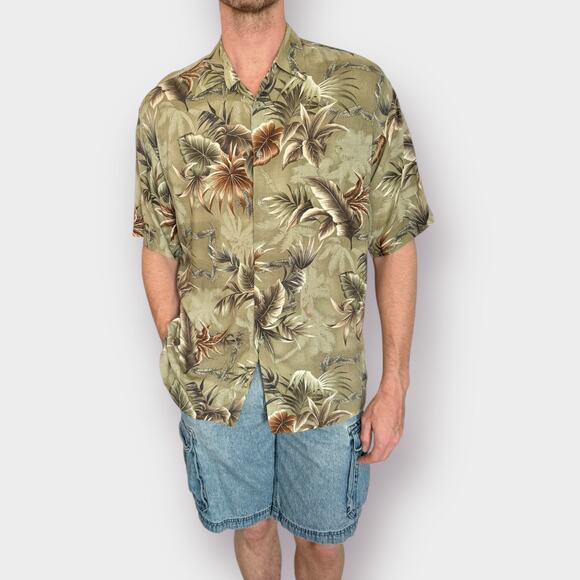 90s Pierre Cardin Aloha Shirt size L - Picture 3 of 7